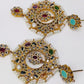 Multi Coloured Stones And Kundan Earrings