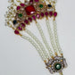 Pearl and Multicoloured stones Jhoomer