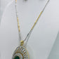 Emerald Cubic Zirconia Pendant And Earring Set