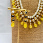 Canary Yellow Necklace And Earrings Set