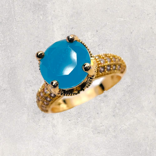 Turquoise Stone Gold  Ring