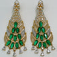 Teardrop White Gold And Rhodium Plated Earrings