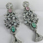 Elegant And Mesmerising Mint And Pink Stone Choker Set