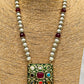 Handcrafted Double Sided Menakari Necklace With Pearls
