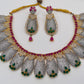 Ruby And Emerald Cubic Zircon Choker Set