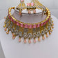 Teardrop Pink Cubic Zirconia Choker Set