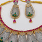Ruby And Emerald Cubic Zircon Choker Set