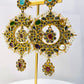 Multi Coloured Stones And Kundan Earrings