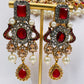 Ruby And Rose Gold Bridal Necklace Set
