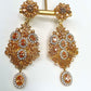 Handcrafted Traditional Champagne Stone Earrings