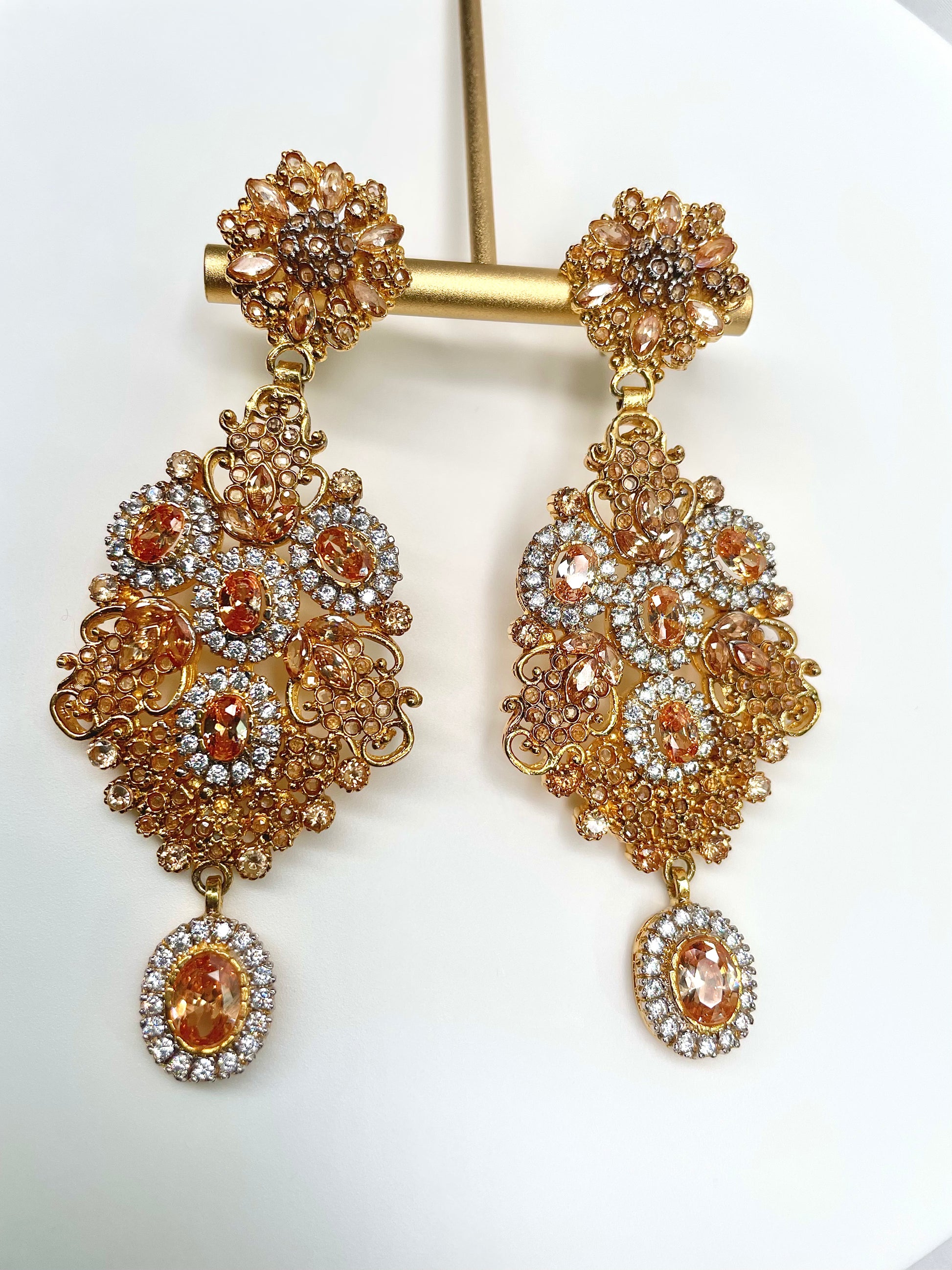 Champagne stone earrings online