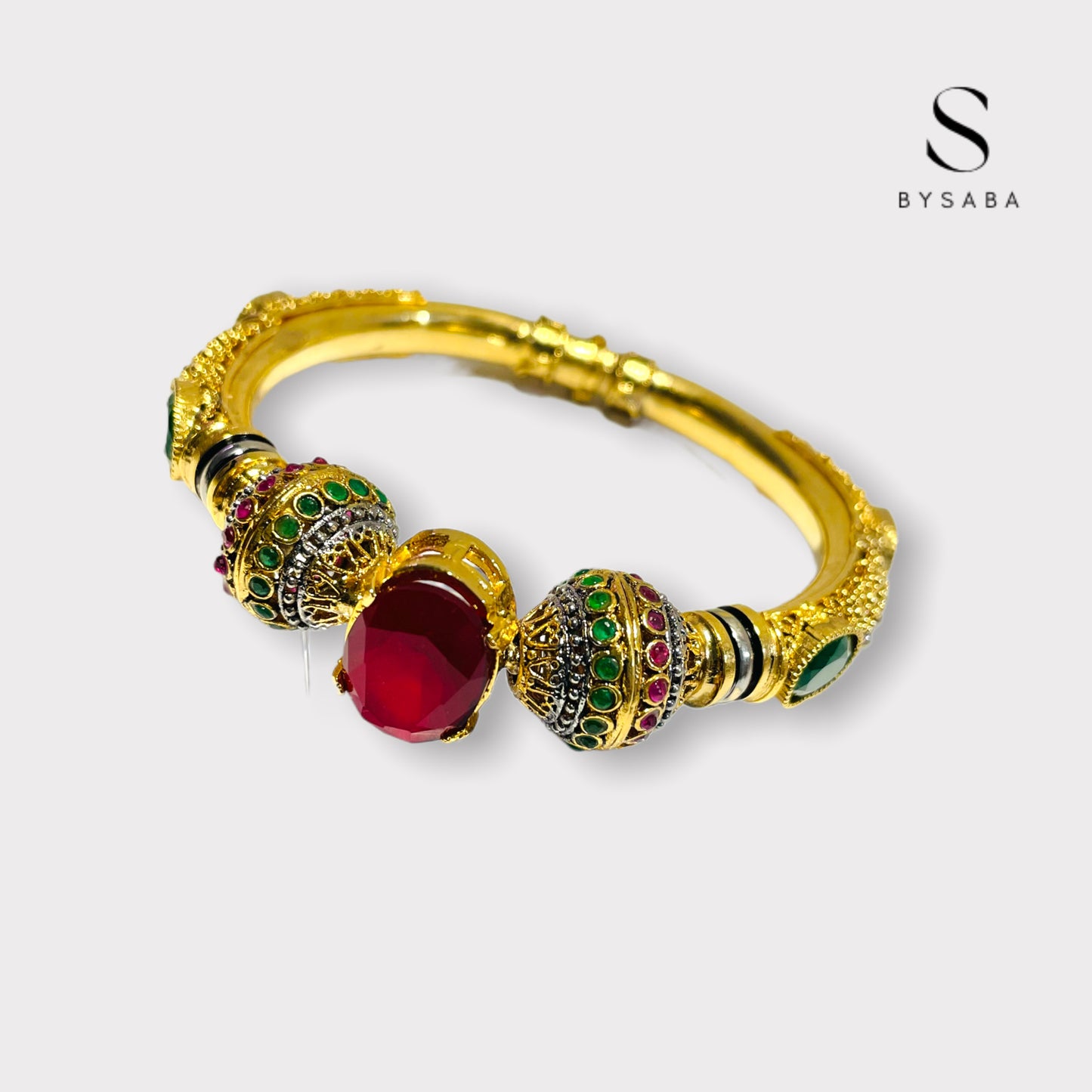 Ruby and Emerald Jadau Bangle