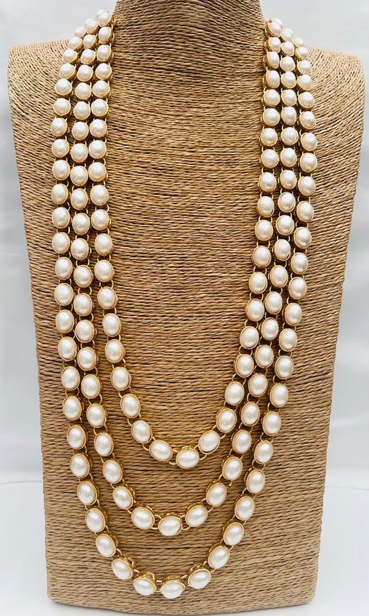 Pearls Multi Layered Long Mala