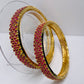 Bangles Cubic Zirconia With Ruby Red Stones